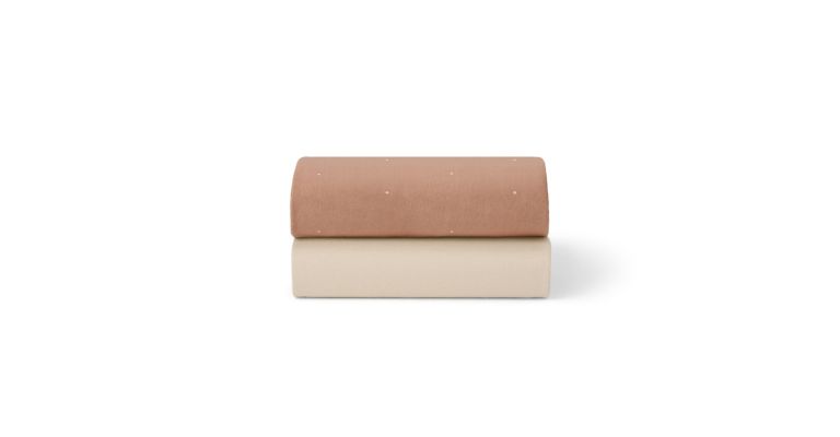 Snüz Jersey Hoeslakens – Twin Set - Blush Dot- Geschikt voor SnüzPod 3, 4, 5 & Studio
