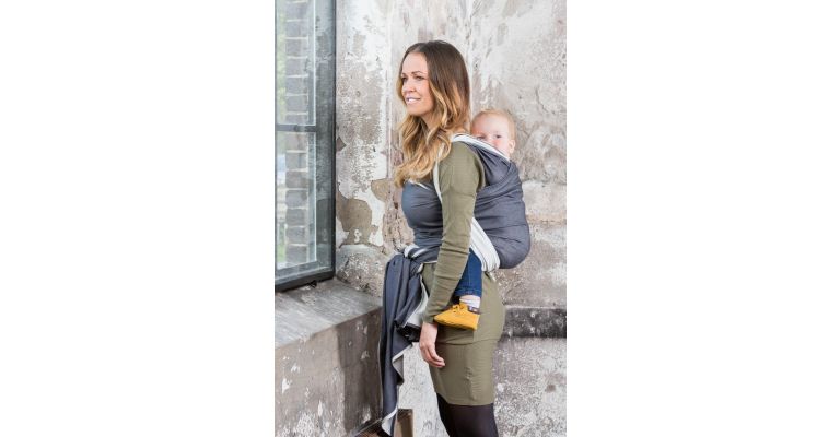 Pure Baby Love Draagdoek luxury light/dark grey