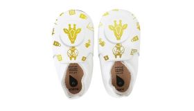 Bobux babyslofjes white giraffe loafer