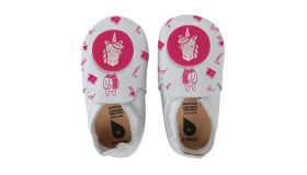 Bobux babyslofjes silver unicorn loafer print