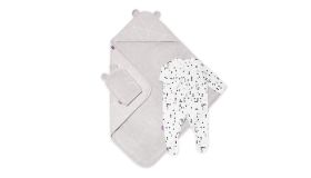snuz bed & bath set geo mono compleet