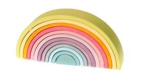 Grimm's Regenboog 12-delig, Pastel kleuren houten speelgoed - 10673